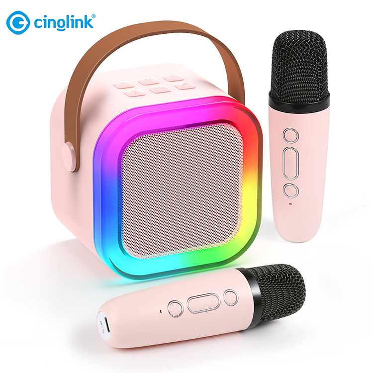 Cinolink CBS-2014 Portable Mini  Karoke Speaker With Two Mic RGB Color Light
